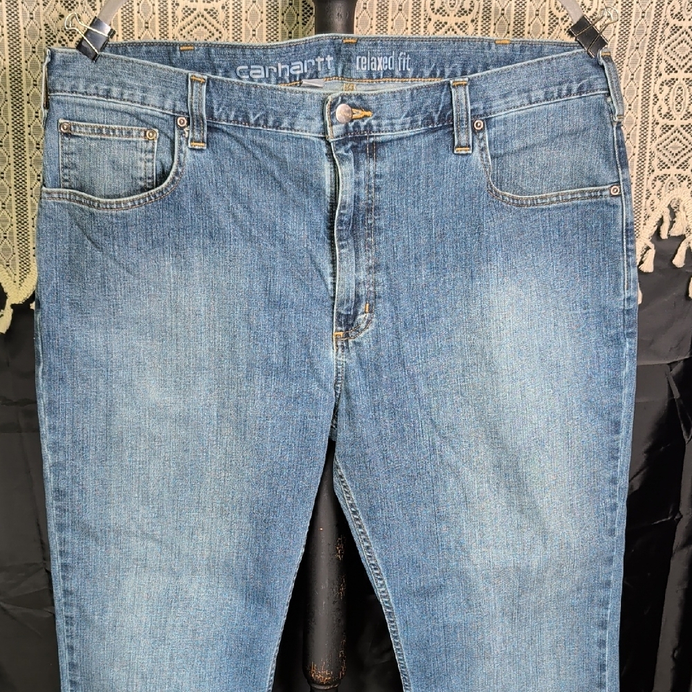 Men's Carhartt 40x30 Relaxed Fit Denim Jeans Rugged Flex Stretch